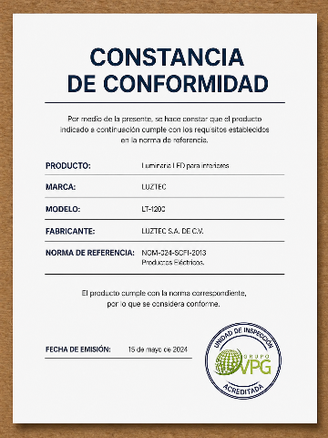 Constancia de Conformidad